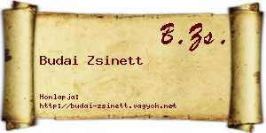Budai Zsinett névjegykártya